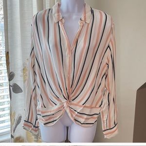 Abercrombie & Fitch Long sleeve striped blouse